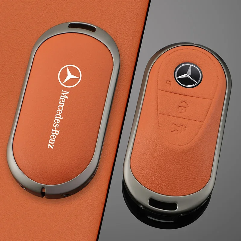 Car Key Case Cover for Mercedes-Benz A B C E G S Class CLA CLS GLA GLB GLC GLE GLS EQA EQB EQC 3 Buttons Auto Accessories 4