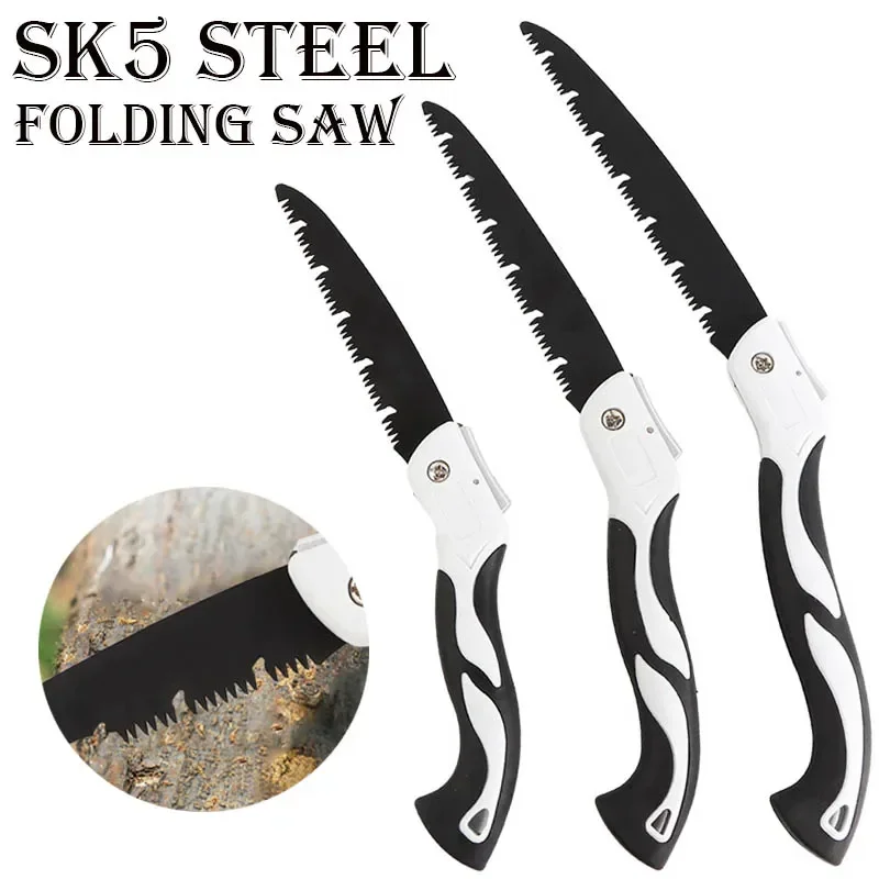 sk5-鋼製折りたたみハンドソー多機能弓鋸木材切断用枝切り屋外キャンプ庭木工ハンドツール
