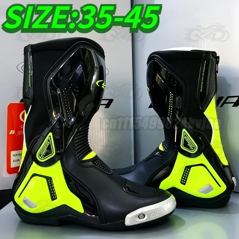 BENKIA Motorcycle Riding Boots CE Certified High-quality Racing Riding Boots for Men and Women, Suitable for All Seasons