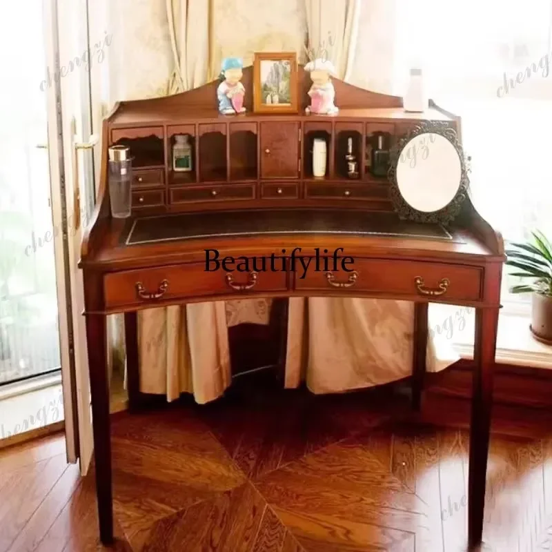 Modern Luxury Dressing Table with Drawers Corner Makeup Vanity Storage Stand Coiffeuse for Bedroom Home Furniture
