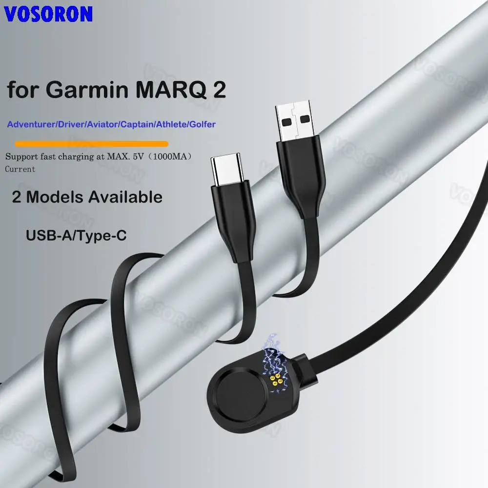 Charger for Garmin MARQ 2 Gen2 Watch USB Charging Cable for MARQ2 Adventurer/Driver/Aviator/Captain/Athlete/Golfer Smartwatch​