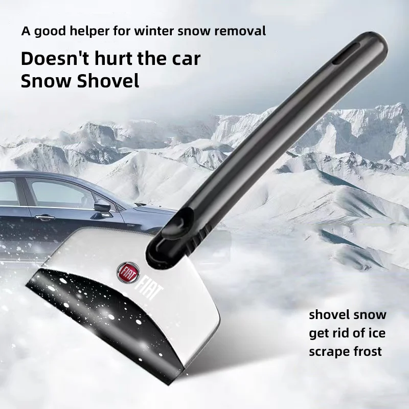 Auto Schnee Pinsel Reinigung Schaufel Glas Eis Schaber Werkzeug Zubehör Für Fiat Abarth 500e Panda Tipo FR Argo Freemont Viaggio Bravo