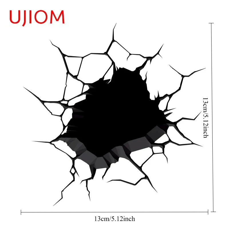 UJIOM Cracked Wall Creative Wall Sticker Creative Eye-Catching Living Room Wallpaper Occlusion Scratch Decal Light Switch Decor