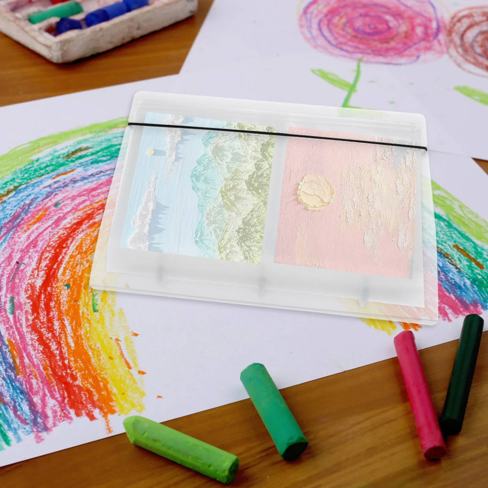 

1 Set Painting Storage Large Capacity Loose-Leaf Art Portfolio Album For Photos Cards Coupons Collectibles Art Portfolio Book