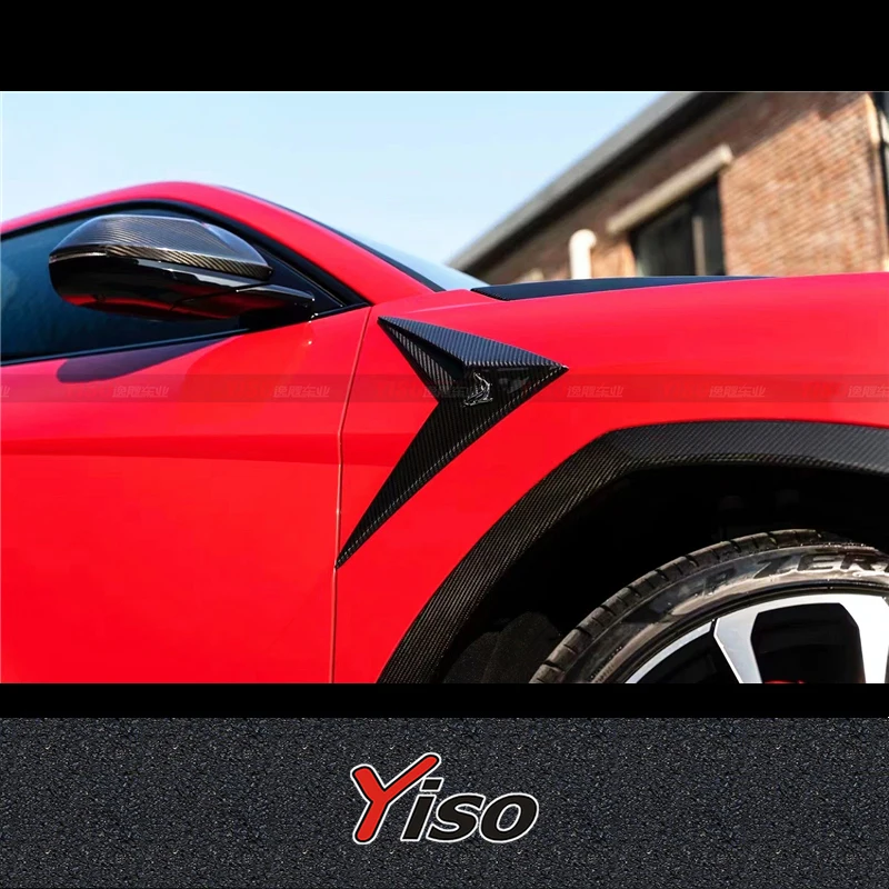 Suitable for Urus modified Topcar carbon fiber surrounding URUS leaf panel trim triangular strips Aerodynamic kit