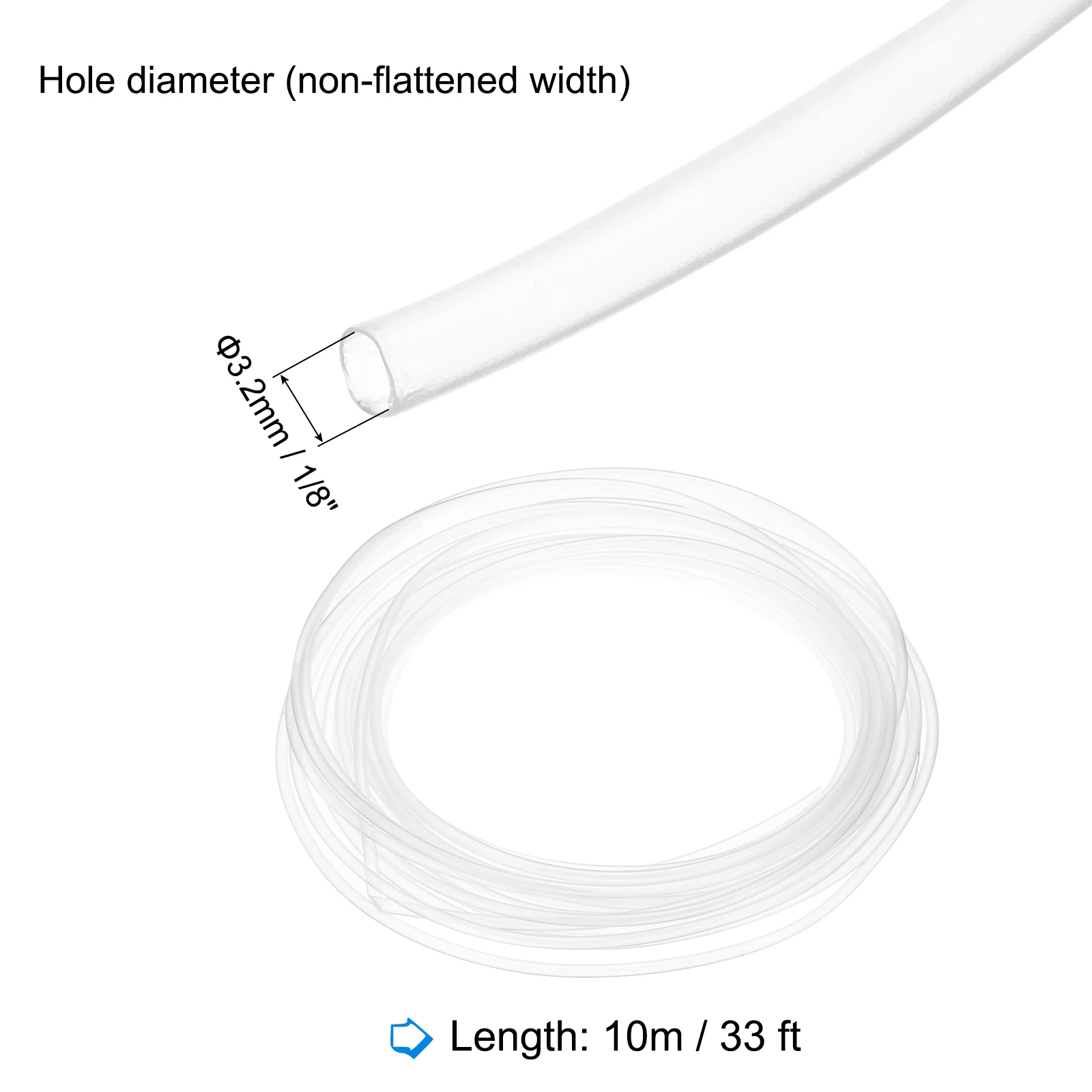 10/25/50m Heat Shrink Tubing 3.2-19.1mm ID 3:1 Ratio Polyolefin Heat Shrinkable Tube Cable Sleeve for Electrical Wire Insulation