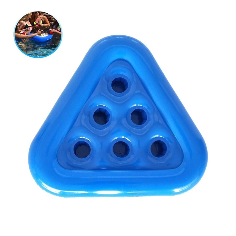 Summer Pool Party Triangle Cup Holder Six Hole Beer Holder Water Coaster Cool Summer Carnival Hawaii Party Supplies view 5