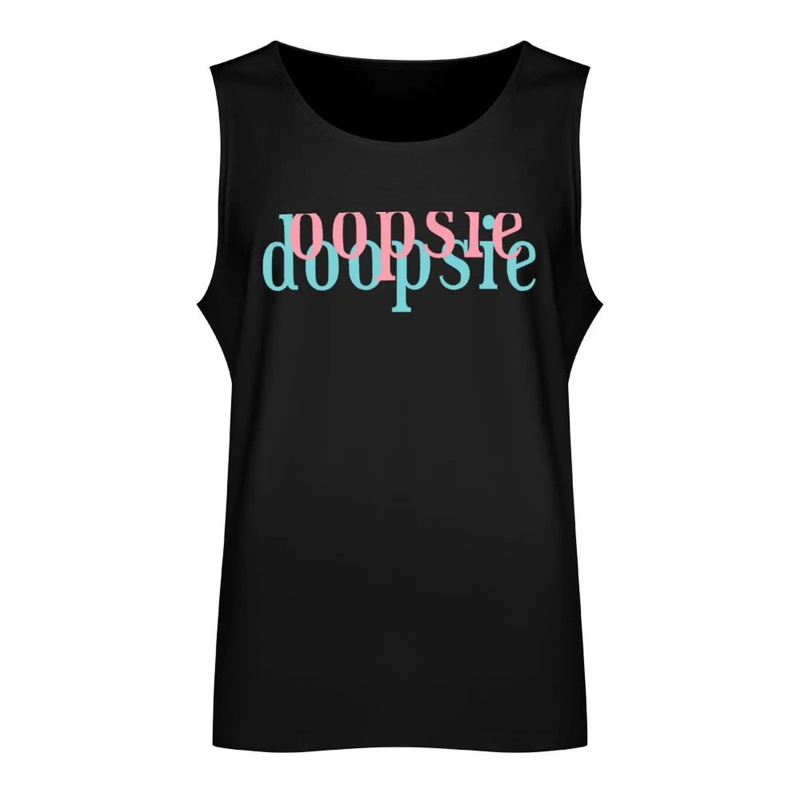 Oopsie Doopsie Pink and Light Blue Design Tank Top bodybuilding t-shirt Men's summer clothes