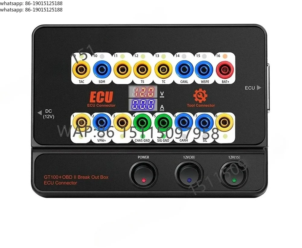 GT100+GT100 Pro OBDII junction box ECU workbench connector adds electronic current display