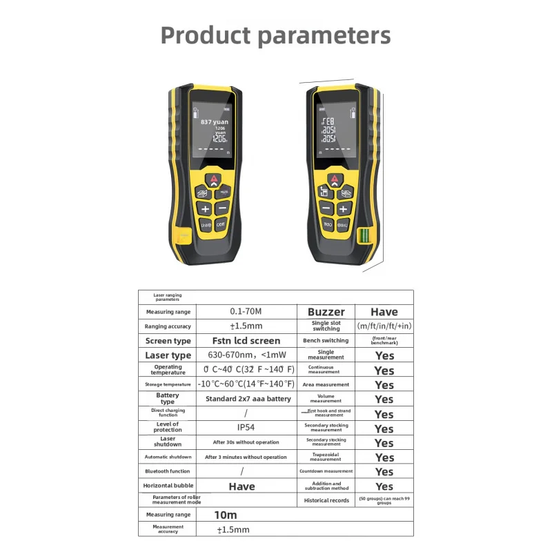 3 في 1 يده الضوء الأحمر الليزر الضوء الأزرق مقياس مسافات عالية الدقة الإلكترونية مسطرة قياس أداة قياس الغرفة
