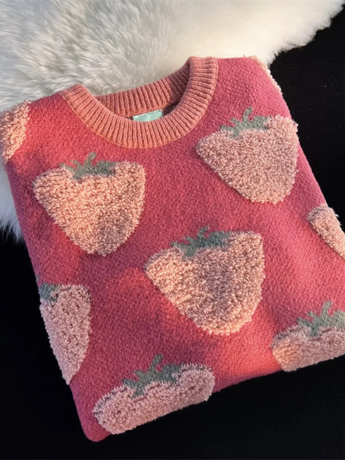 

Female Long Sleeves Knitted Pink Pullovers 2025 Autumn Winter Loose Women's Sweater Ladies O-neck Warm Jumpers Woman Clothing
