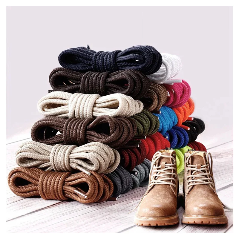 1 paire de lacets ronds solides classiques lacets de chaussures en Polyester durables lacets de bottes lacets de baskets 21 couleurs 70 cm 90 cm 120 cm 150 cm