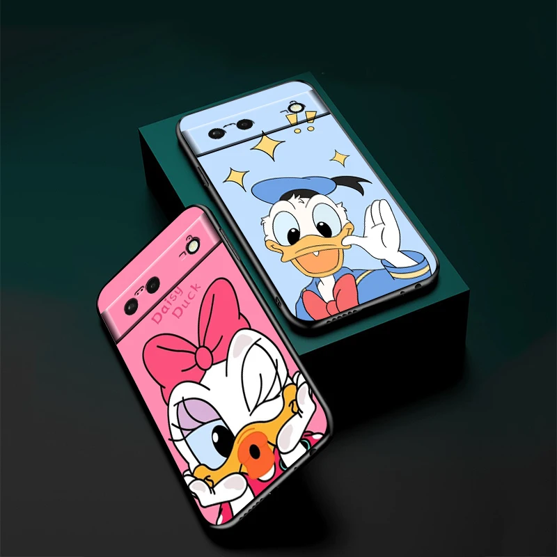 Don Donald Fauntleroy Duck funda de teléfono para Google Pixel 9 8 7 Pro 6 Pro 6A 5A 5 4 4A XL 5G, Fundas suaves negras