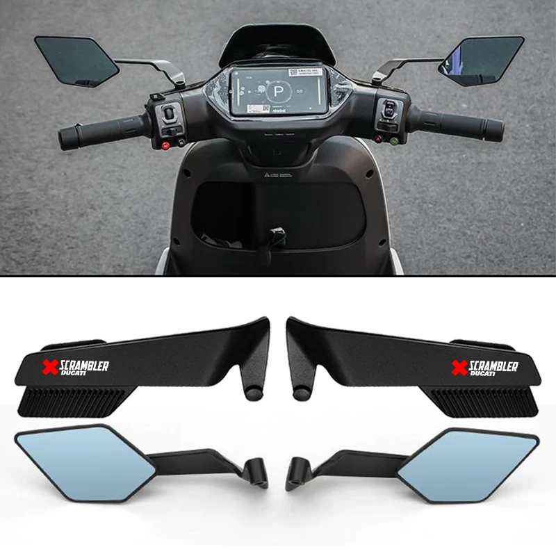 Регулируемые вращающиеся боковые зеркала заднего вида для мотоцикла Ducati Scrambler 400 800 1100 ICON 800 Desert X, аксессуары