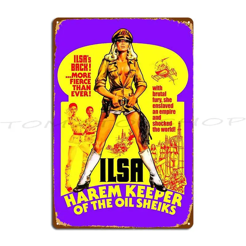 Ilsa The Wicked Warden Metal Plaque Poster Wall Cave Garage Painting Garage Decoration Customized  Tin Sign Poster