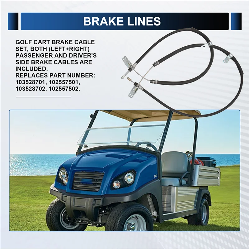 Latest Brake Cable For Club Car Precedent 2008-Up,L+R Driver And Passenger Side,103528701 102557501 103528702 102557502