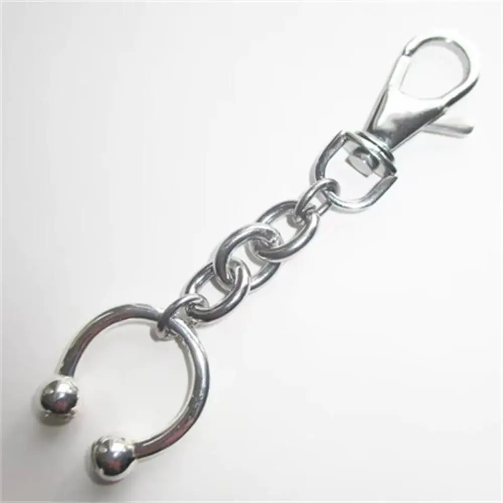 Charms Bags Keychain Horseshoe Nose Clip Pendant Keychain Silver Color Jewelry Accessories Backpack Pendant Y2K Punk Style