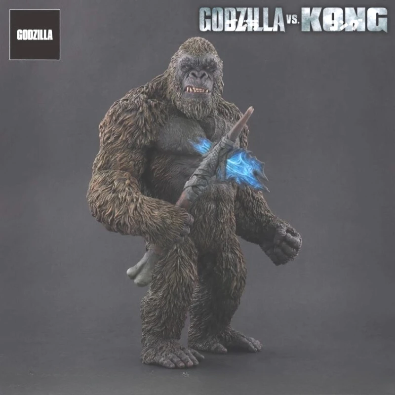 

26cm Movie King Kong Figure GK Godzilla Vs Kong Action Figures Battleax Can Emit Light PVC Model Collection Anime Peripheral Toy