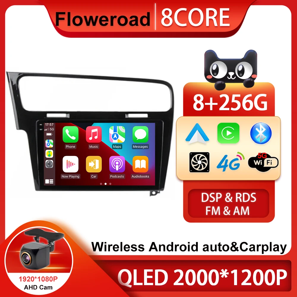 

Android 13 For Volkswagen VW Golf 7 2013 - 2020 MK7 DTS RDS DPS Carplay Car Multimedia Radio GPS Navigation 2Din DVD BT Wireles