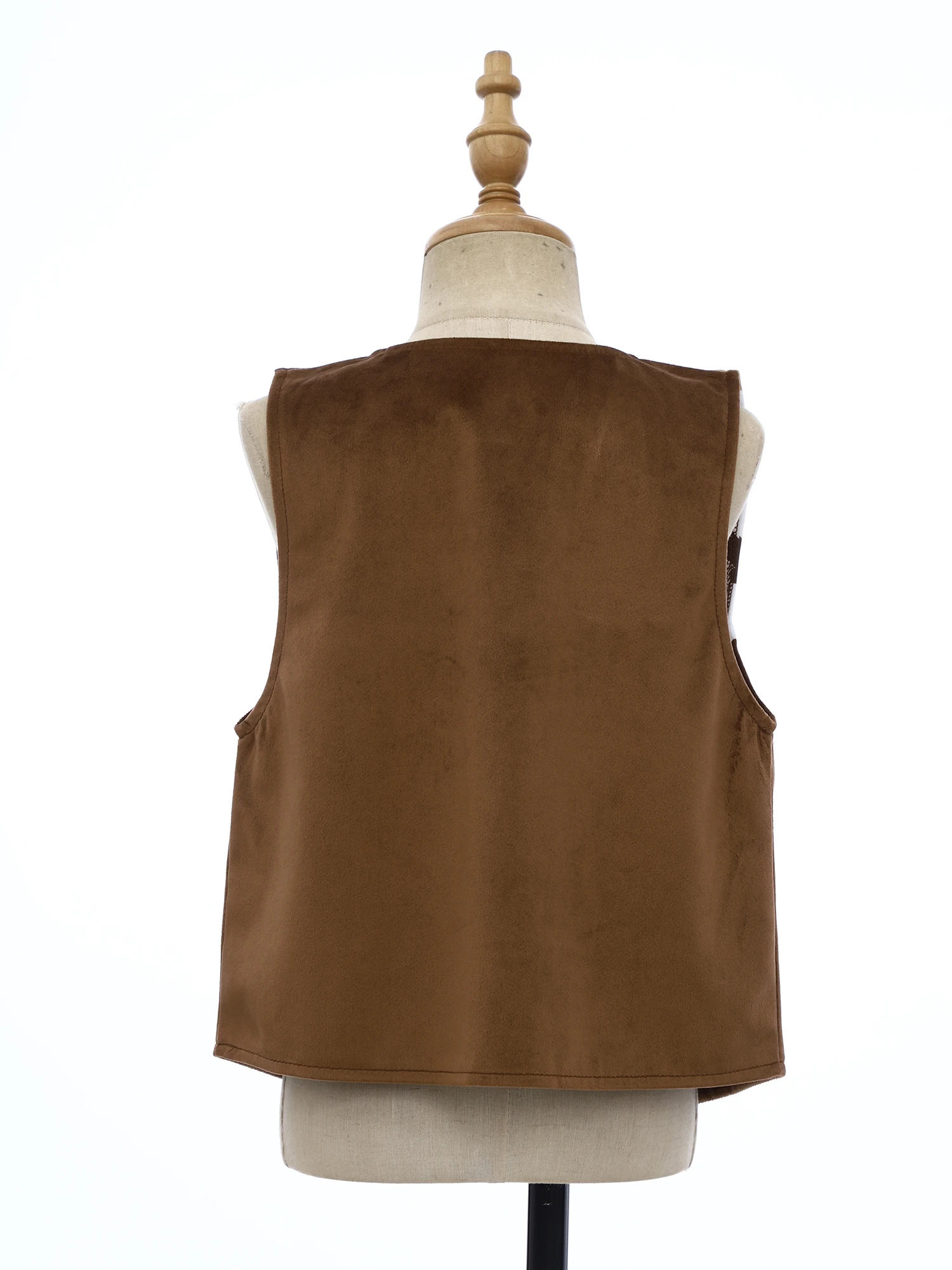 

Kids Cowboy Costume for Boys Western Sheriff Waistcoat Girls Print Fringed Vest for Halloween Carnival Cosplay Party Dress Up