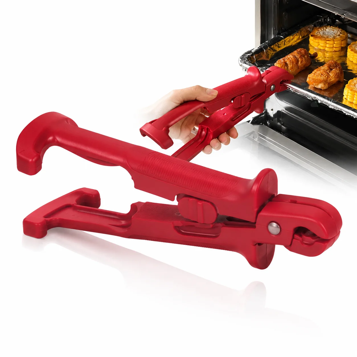 2-in-1 Heat-Resistant Bowl Plate Lifter Tongs Non-Slip Kitchen Gripper Anti-Scald Serving Hot Dishes Kitchen Tool