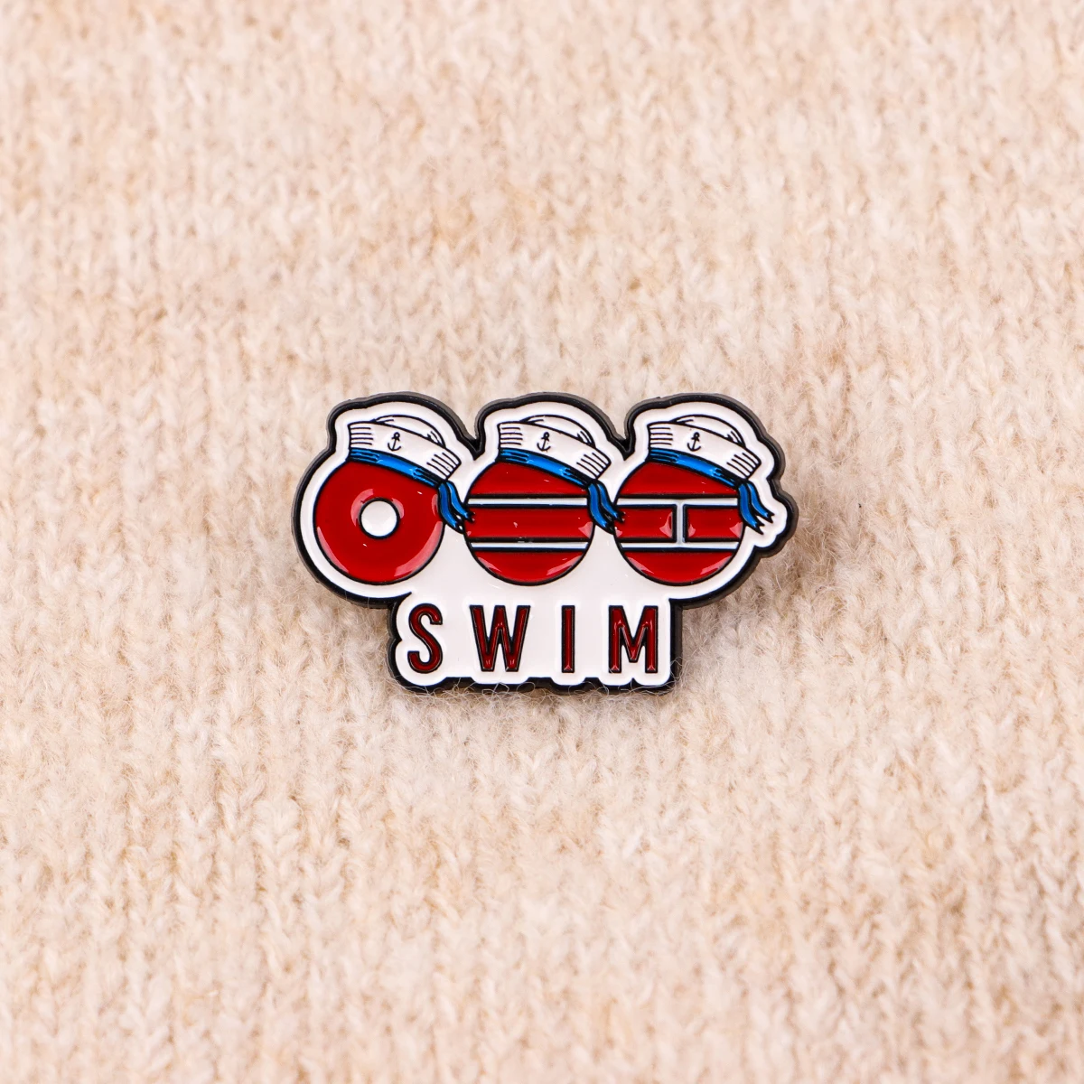 Cartoon Enamel Pin Retro Brooch Funny Swimming Theme Lapel Pin for Jackets Jewelry Clothing Decoration view 5