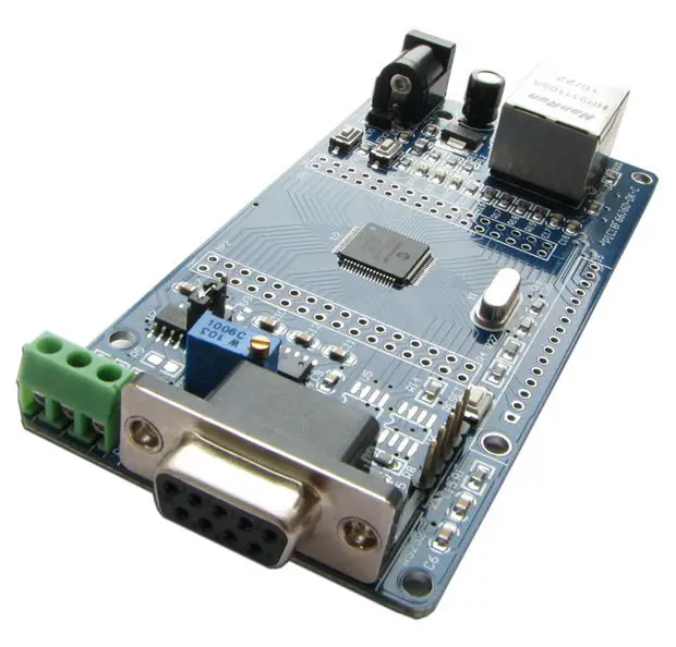 PIC18F66J60 Development Board Web Server RS232 and RS485 Interfaces; Web-to-Serial Conversion Function