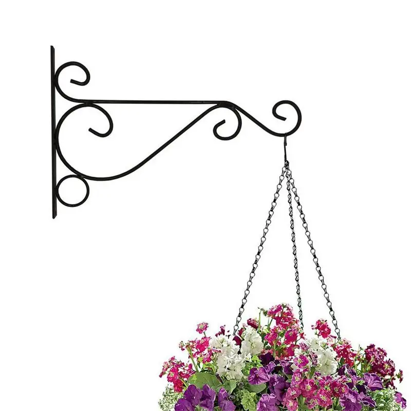 

Innovative Iron Art Plant Holder Hanger Decorative Garden Durable Hook For Flower Pots Hanging Basket Hanger Wrought Bracket