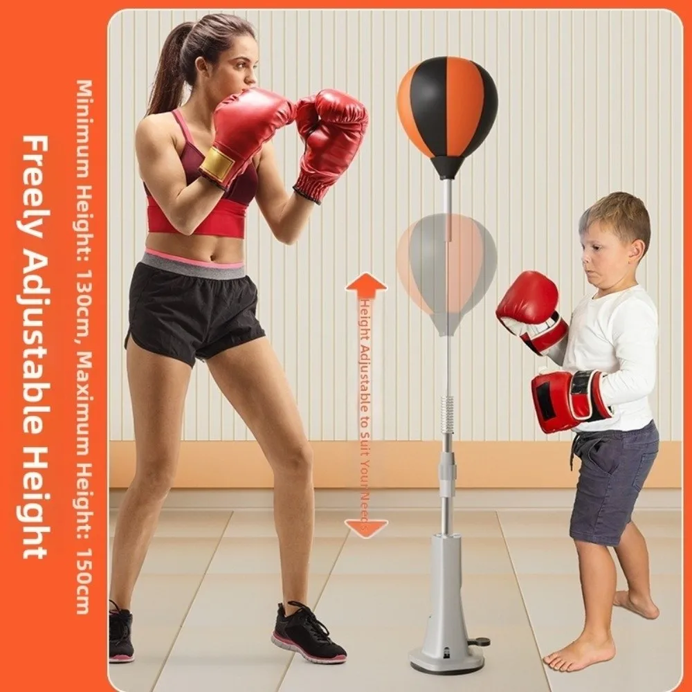 Standing Boxing Speed Punching Ball Indoor Agility Training Reflex Training Auxiliary Tool with Gloves Boxing Punching Bag Home