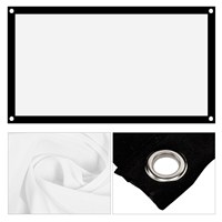 16:9 Thicken Portable Non Crease Soft White Polyester Projector Curtain Projection Screen(40in )