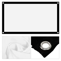 16:9 Thicken Portable Non Crease Soft White Polyester Projector Curtain Projection Screen(40in )