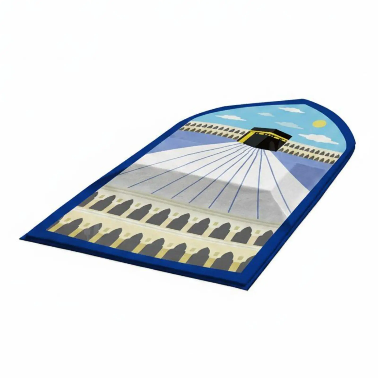 Soft Prayer Rug for Daily Islamic Worship Thick Foam Cushion Mat with Clean Printed Pattern Design