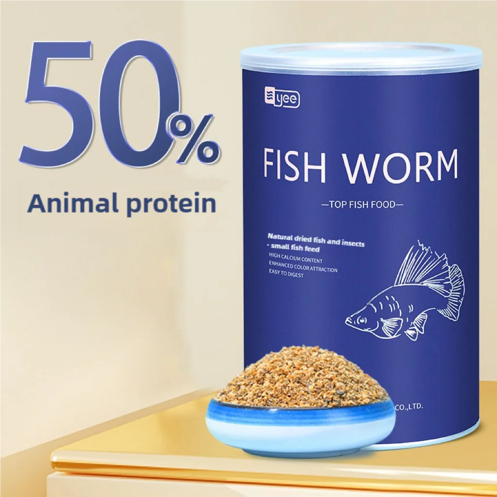 YEE Aquarium Fish Food Dried Water Flea Guppy Fish Worm First Bite 1280ML