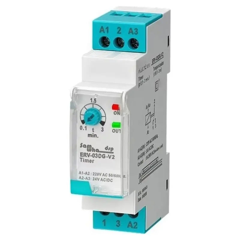 A02F-Adjustable Timer Switch 0.1-3S Adjustable Timer With LED Indicator For Industrial Commercial Control