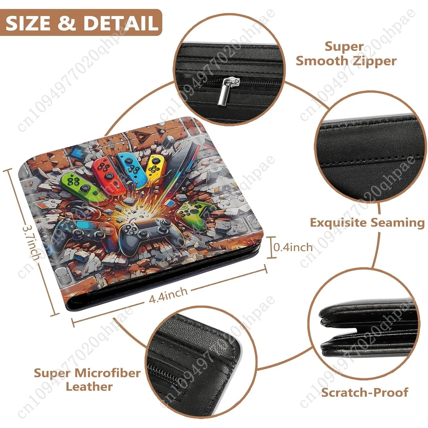 Kids Wallet for Boys, Cool Wallets for Teen Son Ages 4 5 6 7 8 9 10 11 12 13 14 15 16, Leather Bifold Purse for Kid, Christmas B