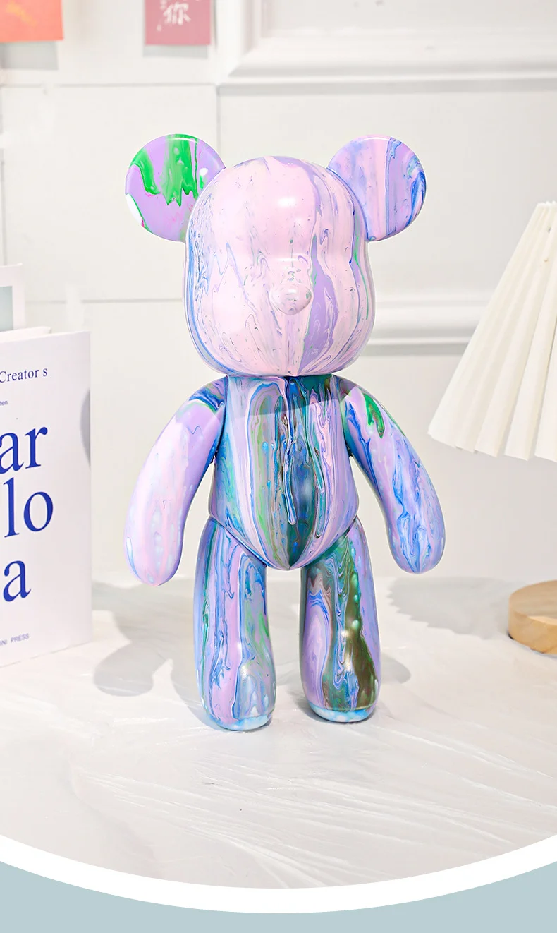 Zestaw do malowania fluidem akrylowym 23CM Violent Bear, farby akrylowe, zestaw kolorów Fluid Bear, zabawka DIY dla dzieci i uczniów, prezent urodzinowy — zdjęcie 7