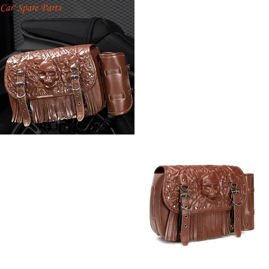 

Y4UA Сумка на хвост мотоцикла, сумка на заднее сиденье мотоцикла, водонепроницаемая боковая сумка из искусственной кожи, сумка