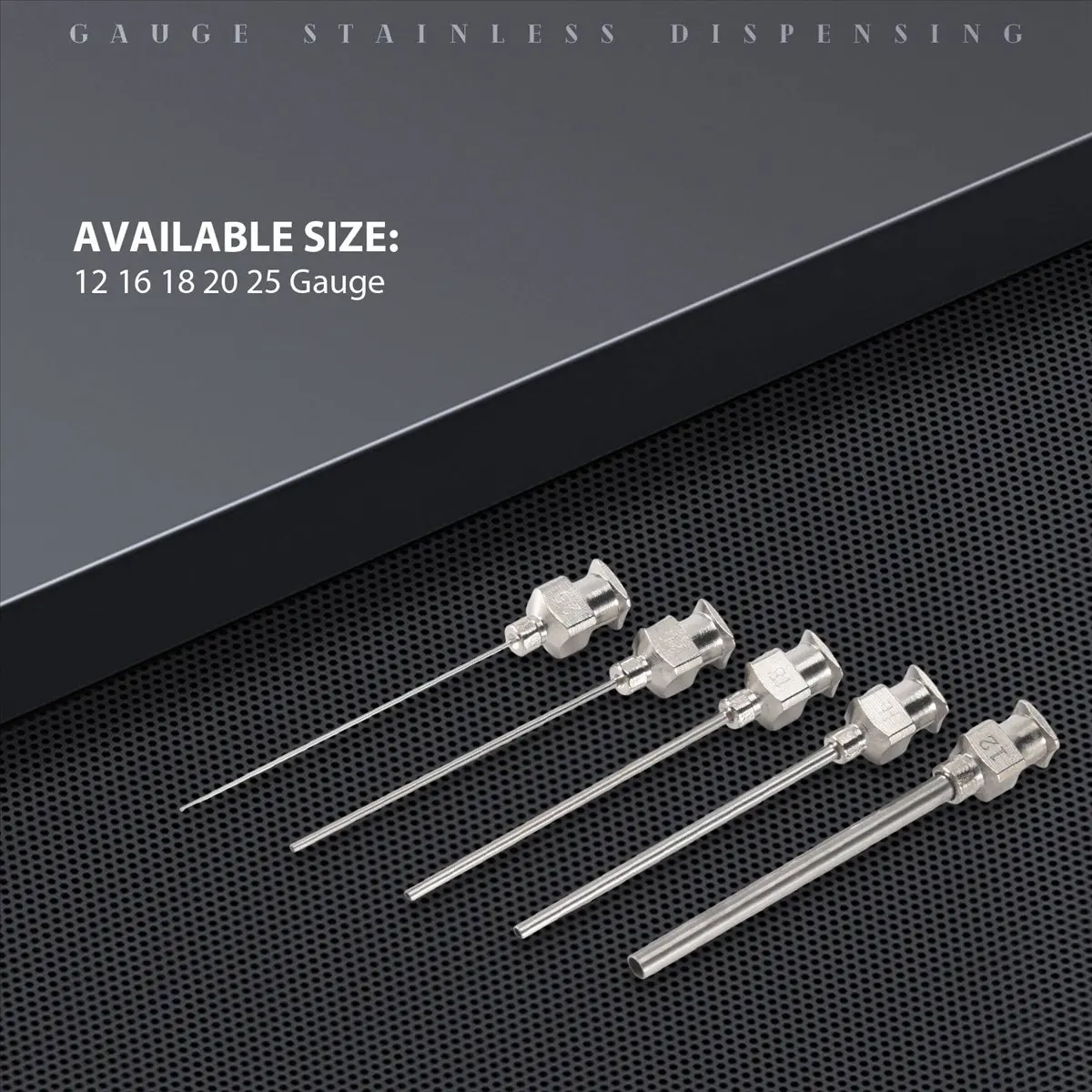 【NEW】5Pcs Gauge Blunt Stainless Dispensing Syringe Needle Tip 12/16/18/20/25/38G
