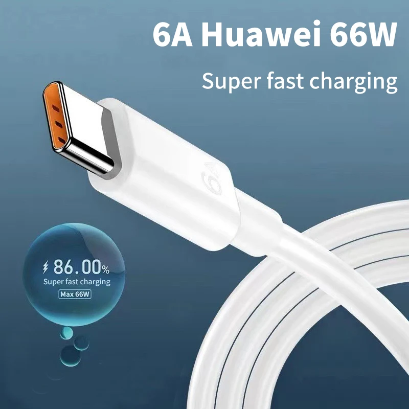 6A 66W USB Type-C Cable For Xiaomi 13 Redmi K50 K60 POCO Huawei Mate 50 P60 Honor 80 90 Realme GT Super Fast Charger USB C Cable