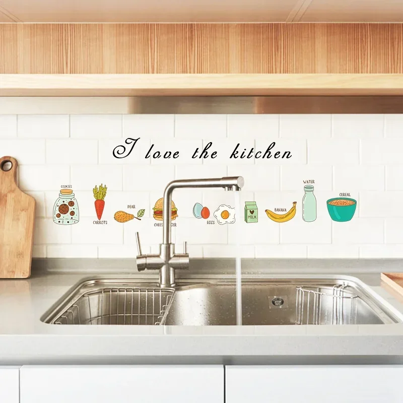 Kitchen oil proof sticker oil smoke wall tile wall transparent wall paste  high temperature resistant self-adhesive sticker