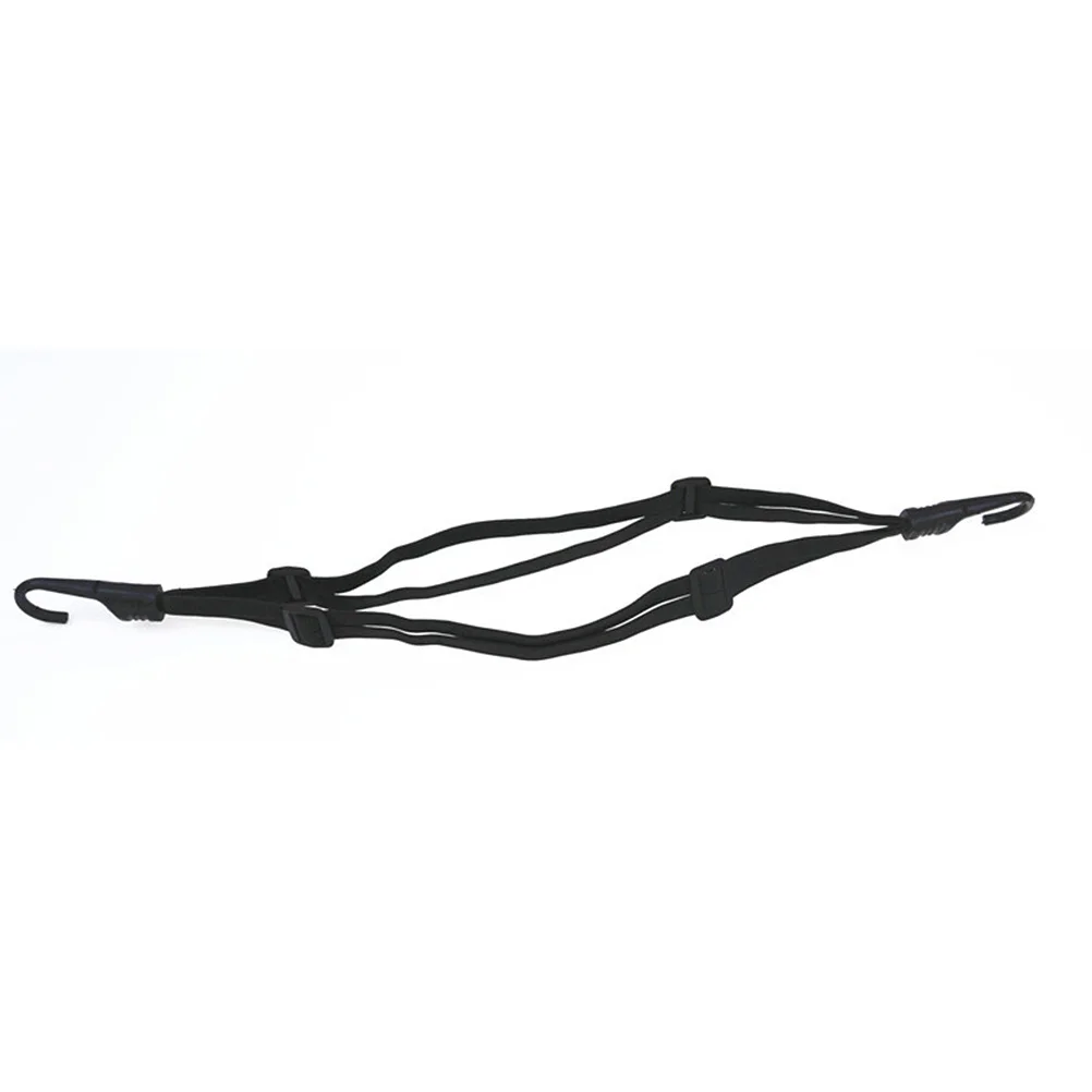 Sangle de corde élastique pour bagages à 2 crochets, fil d'acier solide rétractable noir, filet pour moto, vélo, voiture électrique