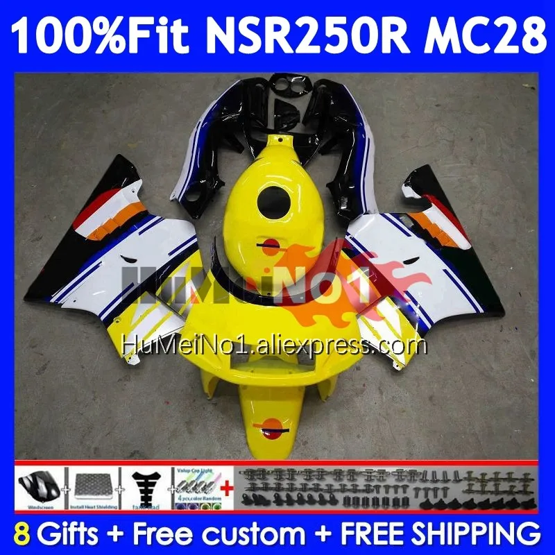 Injection For HONDA Yellow white NSR250R MC28 1994 1995 1996 1997 1999 16No.3 NSR 250 250R NSR250 R 94 95 96 97 98 99 Fairings