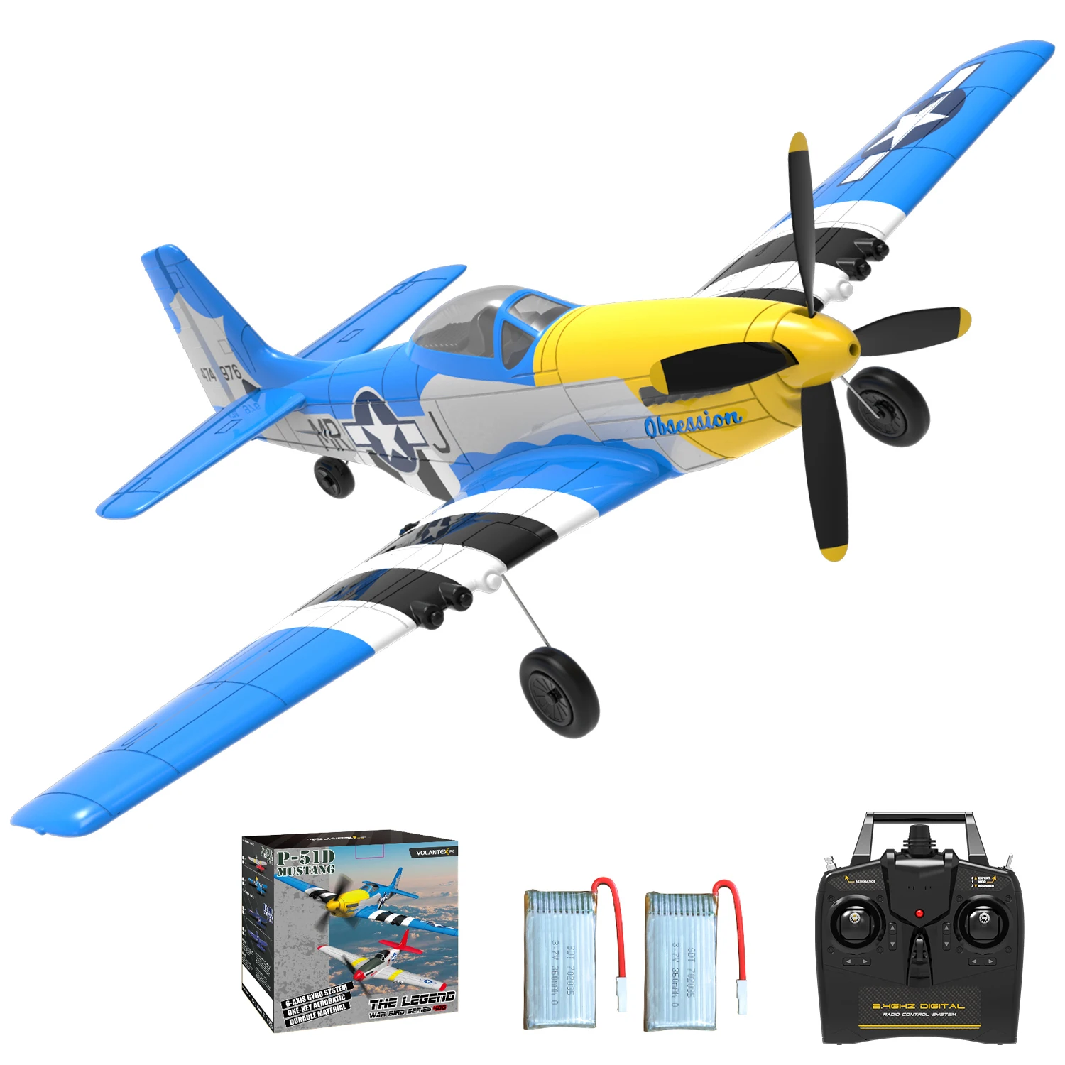 

P51D RC самолет 2,4G 4CH 6-осевой EPP 400 мм крыло Mustang RTF самолёт с одной кнопкой аэробатический RC строительные игрушки подарки 761-5