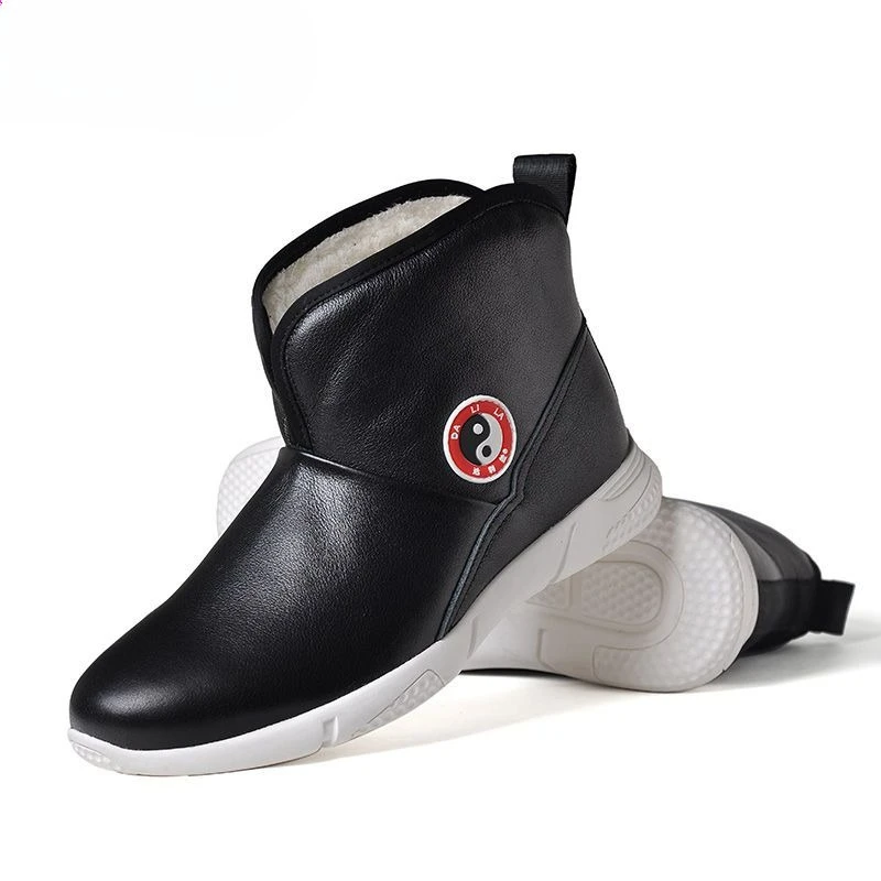 الكلاسيكية أسود أبيض الأزواج فنون الدفاع عن النفس أحذية تدريب الصوف مبطن تاي تشي حذاء الرجال النساء مريحة الأصلي الكونغفو حذاء رياضة #2