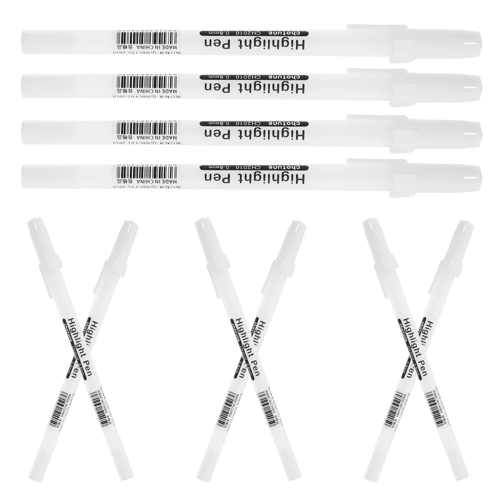 

10Pcs White Marking Pens Metallic Liner Smooth Writing Markers for Scrapbooking Drawing DIY Photo Albums Coloring