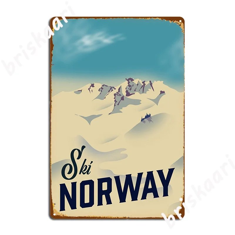 Катание на лыжах, Норвегию, металлический знак, индивидуальное украшение гаража, домашний кинотеатр, кухня, жестяной знак, плакаты