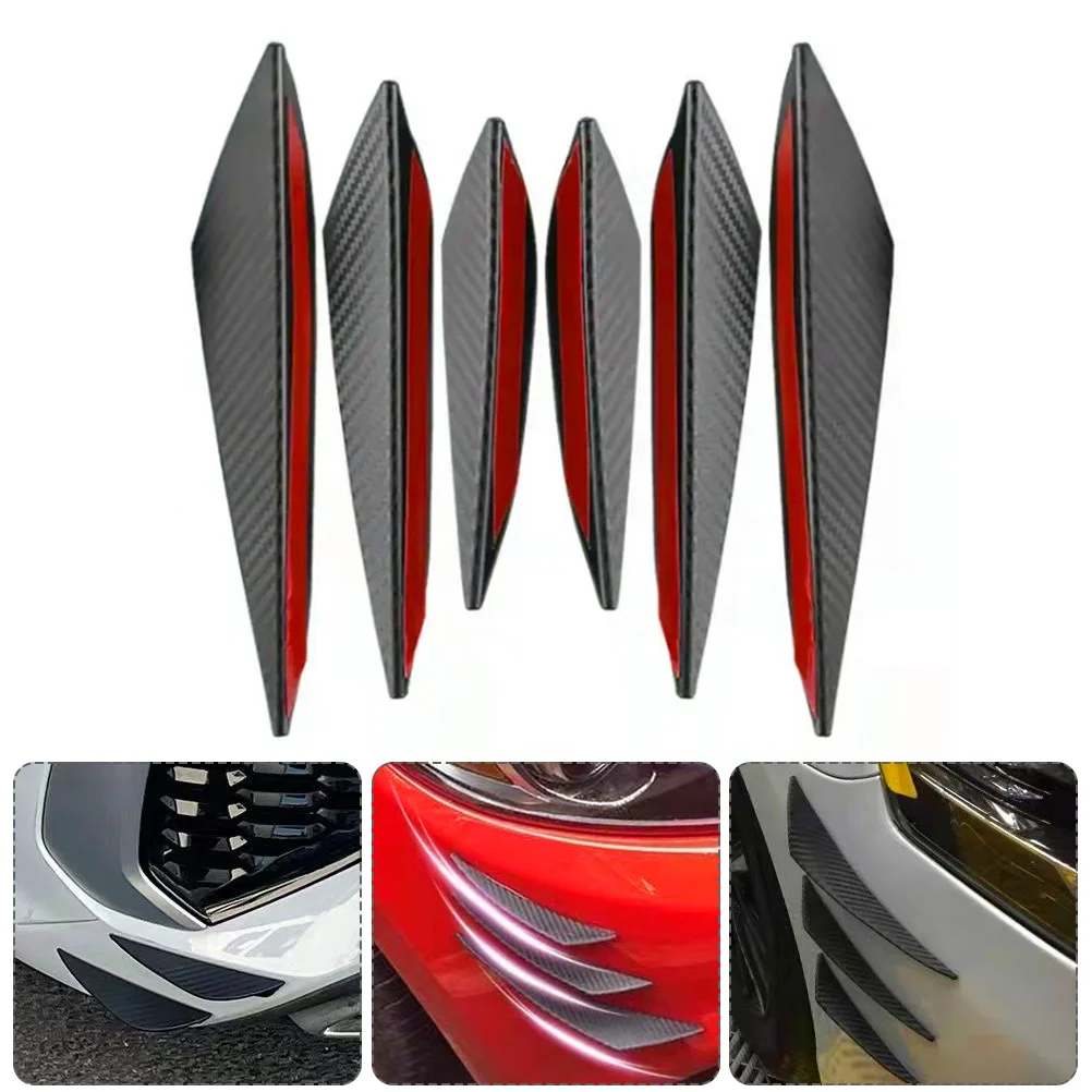 6 Pcs Wedding Car Bumper Bride Front Rear Protector Strip Pvc Body Spoiler Canard