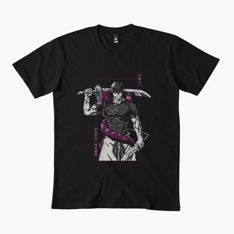 

0309 Toji Fushiguro Anime T shirt Jujutsu Kaisen Manga Men's print Graphic Tee Shirt 100% cotton Y2K clothes All size tops S-6XL