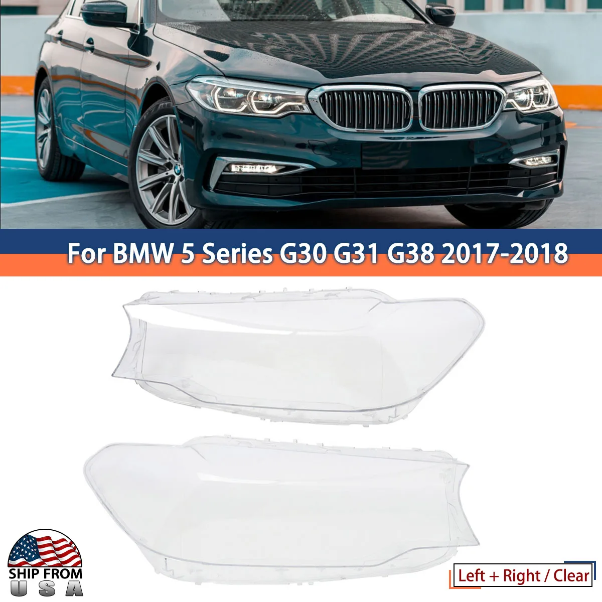 

Car Head lights Covers Replace For Bmw G30 G31 518d 520i 530i 540i 2017 2018 Headlamp Shell Cover Car Light Lampshade