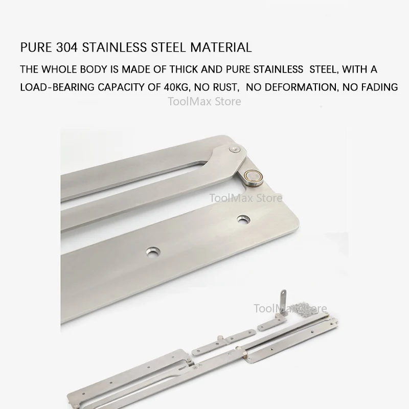 2025 New 180 Degree Bifold Door Hardware Stainless Steel Folding Door System Sliding Barn Door Accessories